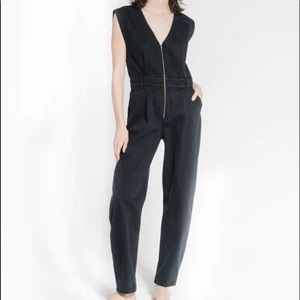 NWT - THRILLS CRESCENT SLEEVELESS COVERALL - BLACK RINSE - US M
